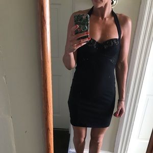 VS Moda International Black Halter Dress